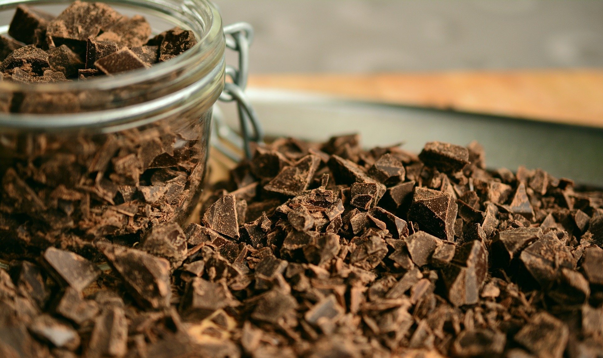 A jar full of chocolate